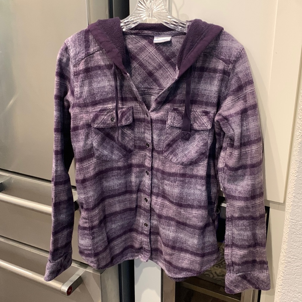 Columbia Canyon Point II Shirt Jacket, dark Plum Plaid, S